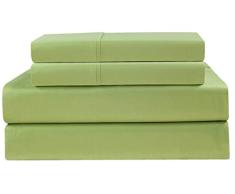 Baumwolle Craft 400 TC Fadenzahl Satin Hohlsaum Tabelle Sets Super Soft Premium 100% reine gekämmte Baumwolle – passend für Matratzen bis 43,2 cm Tief – Luxuriös, Ultra Weich und glatt wie Seide – Glänzender Farben,