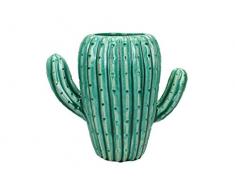 Vase Cactus - Keramik - Petrol - 15x25,5x23cm