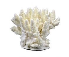 COMLZD® Weiß AST Koralle Skulptur Mittelpunkt für Aquarium Schreibtisch Decor, Kunst Home Decor und Büro Collection 16 x 20,1 cm