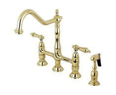 Nuvo Elements of Design New Orleans Küchenarmatur mit Seitenbrause 20,3 cm, poliertes Chrom ES1272ALBS 8-3/4 poliertes Messing