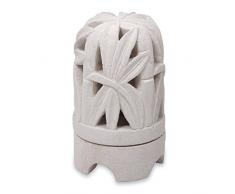 NOVICA Rauschen Bambus Kalkstein Teelicht Kerzenhalter