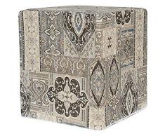 Grouchy Goose Spice Trade Print Pouf