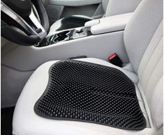 Khome Premium Sitzkissen für Autositz, Silikon, atmungsaktiv, Komfort und Schmerzlinderung schwarz