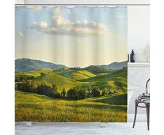 Psychedelic Vorhang für die Dusche von ambesonne, bunt, trippy asiatischen Mandala Design Vintage Spirituelle Abgerundete bunte, Stoff Badezimmer Decor Set mit Haken, multicolor, Textil, Multi 9, 69W x 70L