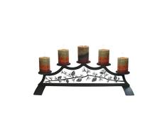 Village Wrought Iron Kerzenhalter für Stumpenkerzen, Kiefernzapfen, 71 cm