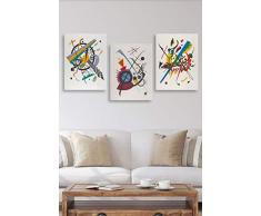 Bonamaison dekorativ 100% Mdf Malerei für Startseite,Gemälde für Wohnzimmer, Kunstdruck für Küche, Gerahmte Bilder für Schlafzimmer 70X50 Cm, 3 Stück - Hergestellt in der Türkei