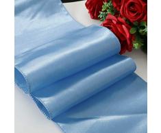 Obstal Satin Tischläufer – 30,5 x 274,3 cm, leicht, elegant, dekorative Läufer für Hochzeit, Kaffee, Esszimmer, Outdoor, Geburtstag, Jahrestag, Partys 12x108 Inch Aqua Blue