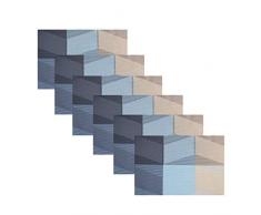 Share Maison Tischsets aus PVC, wärmeisolierend, für Esstisch, Küche, Tisch, Restaurant, 6 Stück 18 x 12 (30x45cm) D