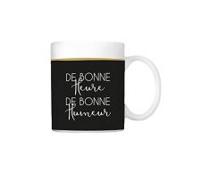 DRAEGER PARIS 1886 Dräger - Original Becher - Teetasse als Geschenk für Ihre Lieben - Edle Porzellan-Kaffeetasse - 350 ml 8 cm im Durchmesser x 8,5 cm hoch am frühen Morgen bei guter Laune