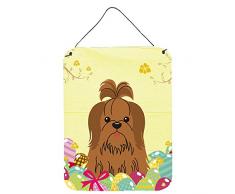 Carolines Treasures Ostereier Shih Tzu Silber Schokolade Metalldruck, 40,6 x 30,5 cm, Mehrfarbig