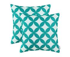 Kissenbezüge, Kissenhülle CaliTime 2 Stück Kissen Werfen Kissen Abdeckungen Fälle Schutz Muscheln zum Couch Sofa Schlafzimmer Zuhause Weihnachten Dekor