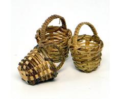 Miniatur Fairy Garden Runde Obst Körbe, 3-teiliges Set