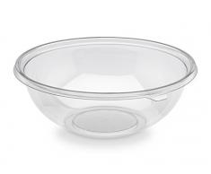 GUILLIN sl2200 C Karton Salatschüssel rund 2200 CC mit Option Deckel, Kunststoff, transparent, 26 x 26 x 6,2 cm