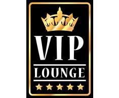 Schatzmix VIP Lounge Funny Bar, Disco Wanddeko Sprüche Blechschild, 20x30 cm tin Sign