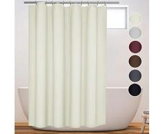eforcurtain schwere Pflicht Solide Dusche Vorhang Stoff, wasserdicht und mildew-free Badezimmer Vorhang, Polyester-Mischgewebe, beige, 54Wx78L
