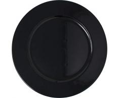 Ms Lovely Platzteller aus Metallfolie, wiederverwendbar, 6 Stück schwarz