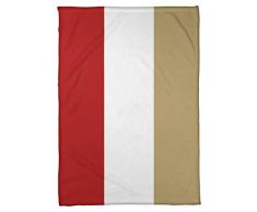 ArtVerse NFS San Francisco Football Stripes Blanket-Artic Pro Fleece-Decke, 50 x 60, Weiß