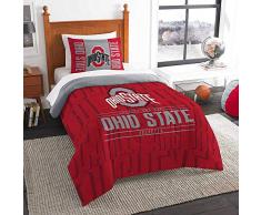 Offiziell Lizenziertes NCAA Modern Take Schmusetuch und Kissenbezug, Unisex-Erwachsene, 1COL862000007RET, scharlachrot, Twin