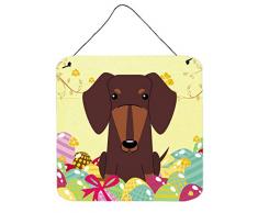 Carolines Treasures Ostereier Dackel Schokolade Metalldruck 6x6 Mehrfarbig