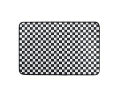 DaringOne Rutschfeste Fußmatten Fußmatte, Waschbar, Schwarz und Weiß Plaid Innen Outdoor Entrance Fußmatte im Badezimmer Matten 18x30inch Black and White Plaid Gingham Checkered