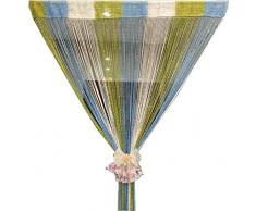 Eve Split Dekorative Fadenvorhang Wand Panel Fransen Fenster Raumteiler Rollo Trennwand Kristall Quaste Bildschirm Home 100 cm200 cm #018320