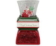 Up Words by Pavilion Holiday Tea Light Candle Holder, Friend Sentiment, 5-1/2-Inch Tall, Includes Tea Light Candle