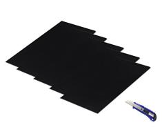 coisound 1688 5 x Gummi Spannbetttuch Schwarz, strapazierfähig, Dichtringe DIY Material, unterstützt, Nivellierung,-, Stoßstangen, Schutz, Abrieb, Bodenbelag 10.2〃x2.16〃x0.039〃