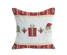 Molaxhome Kissenbezüge Jacquard Überwurf Kissenbezug Klassisch für Zuhause Küche Bettwäsche Dekoration Sofa Couch, Baumwollmischung Polyester Leinen Baumwolle, 18 x 18 inch