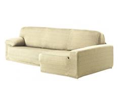 Eysa Aquiles elastisch Sofa überwurf Chaise Longue rechts, frontalsicht, Farbe 00-Ecru, Polyester-Baumwolle, 43 x 37 x 14 cm