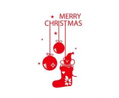 VOSAREA Vosara Fensteraufkleber, Weihnachtsmotiv, Weihnachtsmotiv, für Fenster, Tür, Wandaufkleber, für Zuhause, Geschäft, Fenster, Fenster, Fenster, Fenster, Fenster, Fenster, 2 Stück