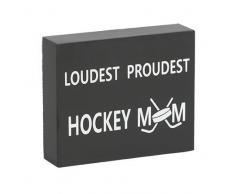 JennyGems Holz Wand & Tisch Schild lautesten Stolz Hockey Mom