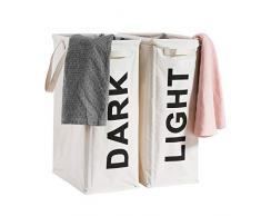 Haundry Wäschesammler mit Griffen, zusammenklappbar, groß Beige 2