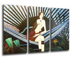 Wandbild - Abstraktes Kunst Bild, 97 x 62 cm, Holzdruck - XXL Format - Kunstdruck, ref.26177