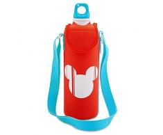 Disney Summer Fun Mickey Mouse Aluminum Water Bottle with Neoprene Cover (Red)