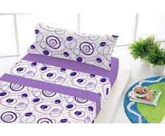 SABANALIA Flanell-Bettwäsche Dance (erhältlich in verschiedenen Größen und Farben) Cama 120 Lila