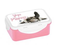 Yoga Cats & Dogs Yoga Cats Princess pink Brotdose, Brotbox, Lunchbox, Lunch-Box, PP, Mehrfarbig, 18 x 13 x 8 cm