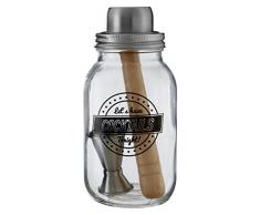 Premier Housewares 3 Stück CocktailGlas, Haben Cocktails, Glas, Edelstahl