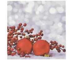 Abbott Collection Christbaumkugeln auf Schnee Papier Serviette (20 Pack), groß, Multicolor