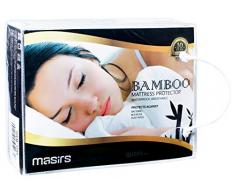 Bambus Matratzenschoner – wasserdicht, atmungsaktiv und weich Zur Berührung, Vinyl Frei. Naht mit Elastic, um bieten angenehmen Schlaf und tolle Passform für Ihre Matratze, weiß, Queen