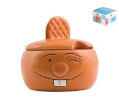 Home Zolly Zuckerdose, Terracotta, braun, 12 x 12 x 9 cm