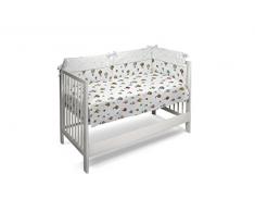 Petit Lazzari Tagesdecke 2-teilig Balloons weiß/Mehrfarbig Wiege (60 x 120 cm)