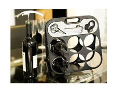 Edge home 6 Flasche Falten Weinregal und Bar Set