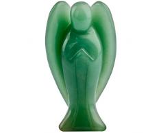 mookaitedecor Kristall Pocket Schutzengel Figur Geschnitzt Edelstein Heilung Statue 7,6 cm Green Aventurine
