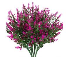 Klemoo Künstliche Blumen, künstliche Blumen, UV-beständig, Buchsbaum-Pflanzen, Sträucher, künstlicher Kunststoff, für drinnen und draußen, zum Aufhängen, Übertopf für Zuhause, Büro, Hochzeit, Bauernhaus 265FT 265 m künstliche Ranken.