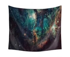 QuanCheng Nebula Tapisserie, bunt, Universum, Galaxie und Sterne, Raumdekoration, Wandbehang, für Schlafzimmer, Wohnzimmer, Schlafheim, Wandteppich, Matratze, Tischdecke. 78Wx59L 11
