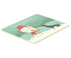 Carolines Treasures CK2083CMT Dackel Schneemann Weihnachten Küche oder Bad Vorleger 20 x 30, 20 x 30 W, mehrfarbig