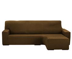 Martina Home Sofaüberwurf Chaiselongue, elastisch, Beige, Wildleder, Kurzarm, 240-280 cm