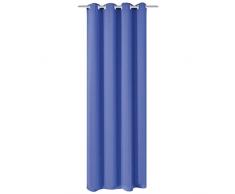 vidaXL 132212 Verdunkelungsvorhang 270x245cm Blau Vorhang Ösenschal Blickdicht Gardine, Gewebe, Größe: 270 x 245 cm (B x H)