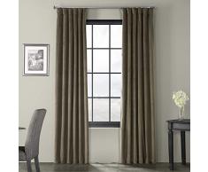 HPD Half Price Drapes VPCH-181200-96 Signature Blackout Velvet Vorhang (1 Panel), 50 x 96, Denver Taupe