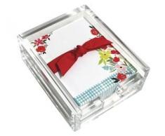 Poppy Garden Acryl Schreibtisch Note Set, Memo Blatt und Acryl Halter, 150 Note Papiere, 8,3 x 10,8 cm Notes, Schreibwaren, Schreibtisch Zubehör, Mother s Day Geschenk, Einzigartiges Geschenk für Frauen, Lehrer oder Hostess